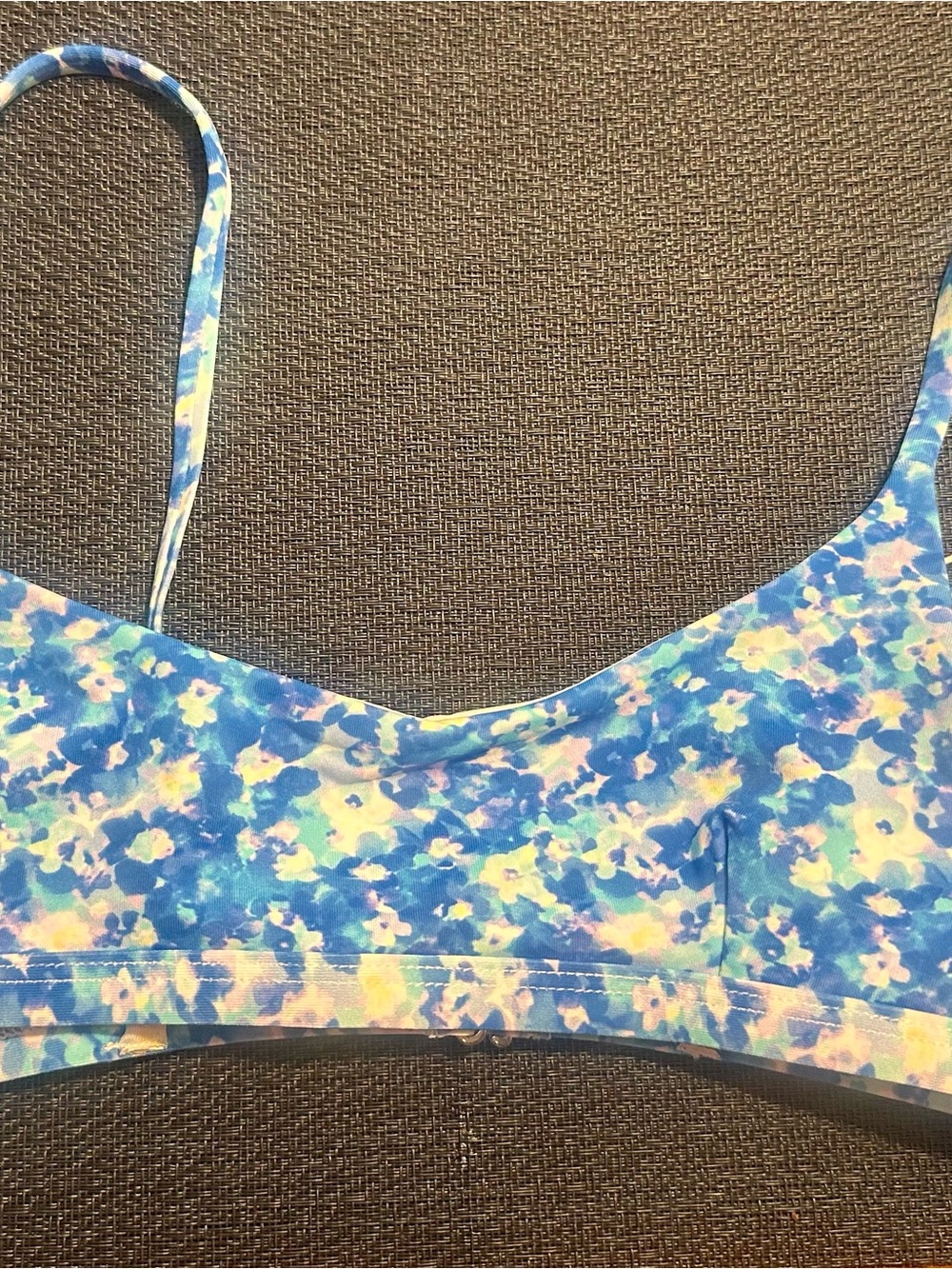 BRIGHT swimwear Blue Bali Scoop Bikini Top with Adjustable Straps